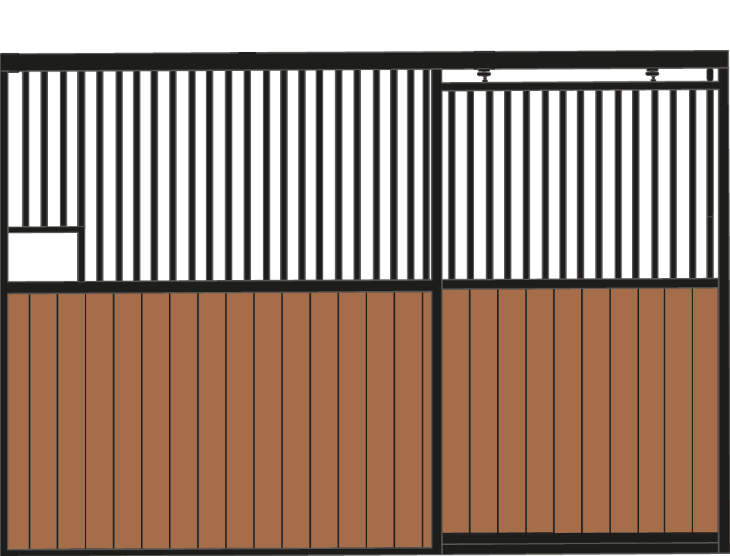 Voorwand RH poedercat met bamboo planken tekening